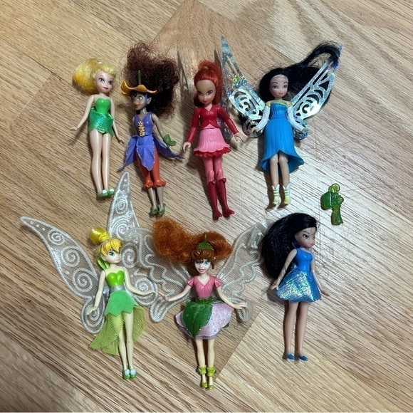 Disney Fairies Tinkerbell & Friends Pixie Hollow Bundle Lot Flutter Wings - Picture 1 of 6